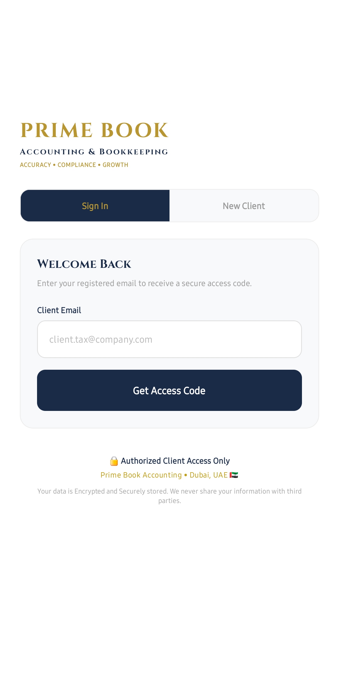 Prime Book App Login Preview